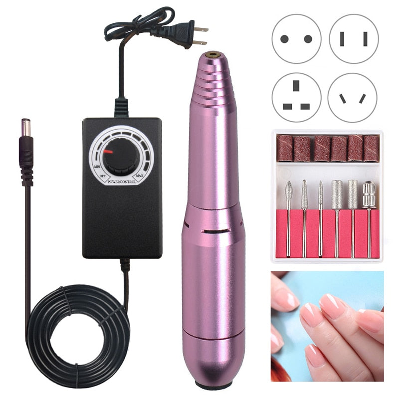 35000RPM Electric Nail Drill Machine Manicure Drill Machine Pedicure Drill Professional Nail Drill Salon Strong Nail Drill Tools - betterbusinessbargains