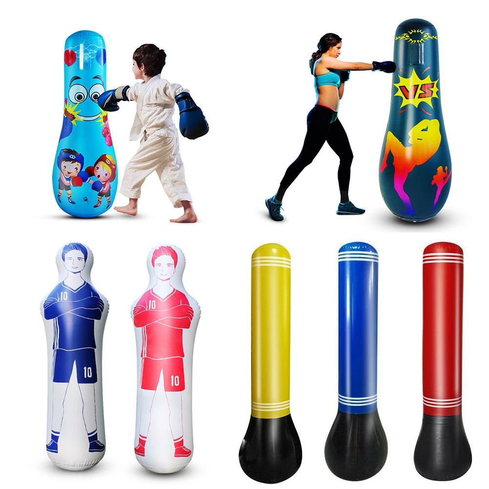 Unisex Kid Inflatable Tumbler Boxing Punching Bag Children Sandbag - betterbusinessbargains